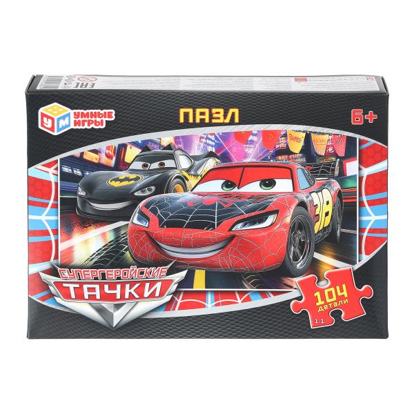 Тачки. Пазлы в коробке 104 детали. 190х141х35 мм. Умные игры  4630395043809