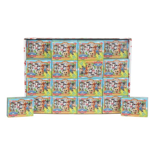 Животные на ферме. Пазлы классические. 35 деталей. 90х65х25 мм. Умные игры 4630395051187