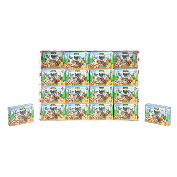 Животные в лесу. Пазлы в коробке 35 деталей. 90х65х25 мм. Умные игры 4630395053785