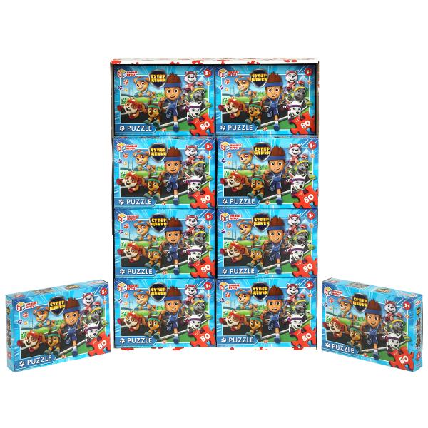 Суперщенки. Пазлы классические в коробке. 80 деталей. 130х90х25 мм. Умные игры 4660254430150
