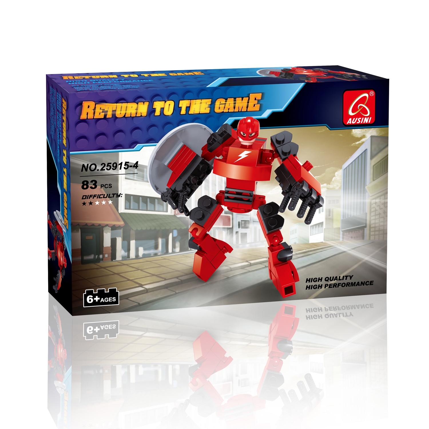 Конструктор AUSINI Космический рыцарь: Красный робот (83 дет.) (10702070/260820/0202323/1, КИТАЙ)