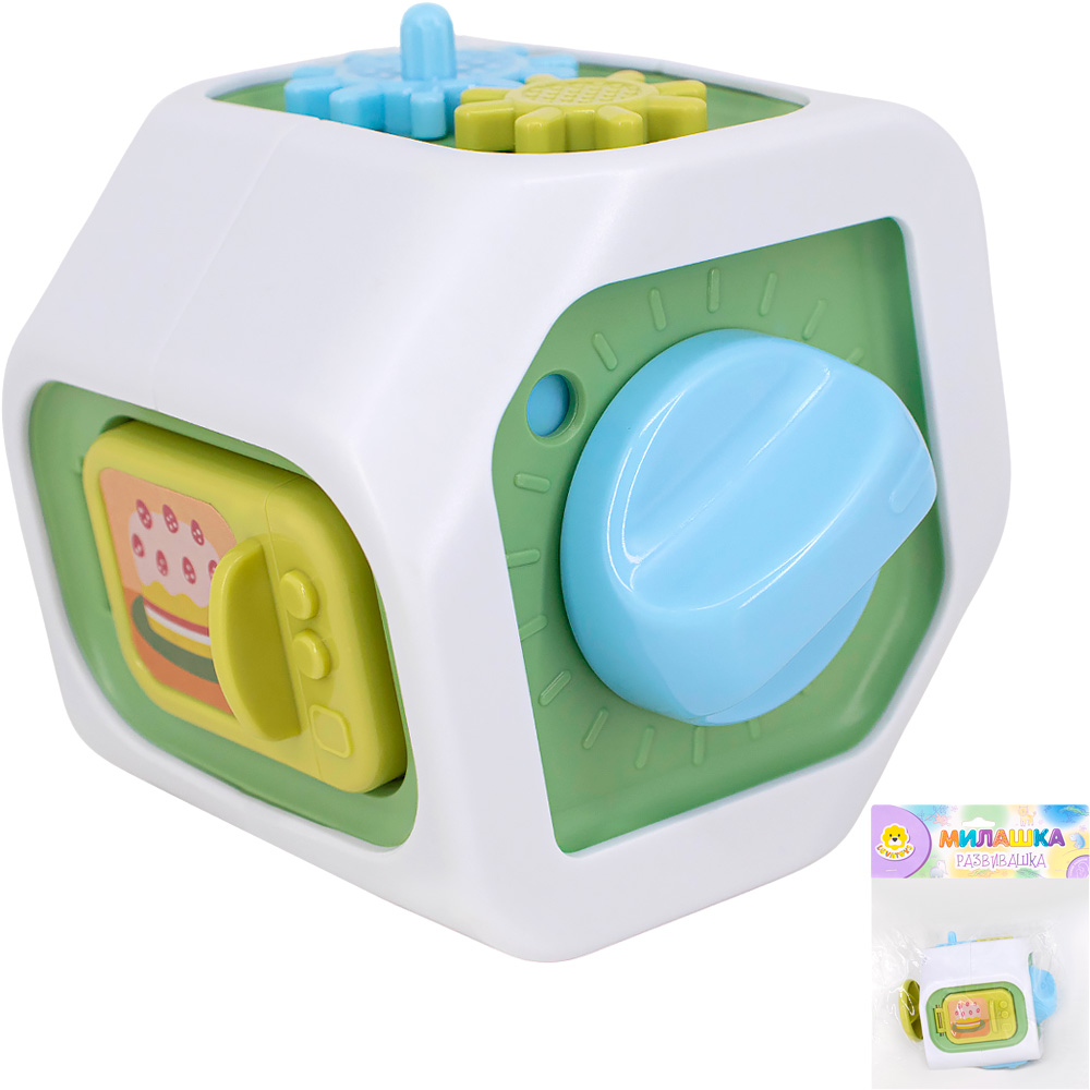 Развивающая игрушка Levatoys MKBY330 Бизикуб зеленый в пак.