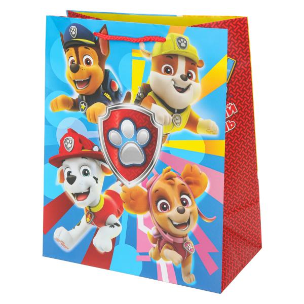 Пакет подарочный МАТОВЫЙ l,супер щенки,140 гр/м2 ЧУДО ПРАЗДНИК PL-109931-PW (120)