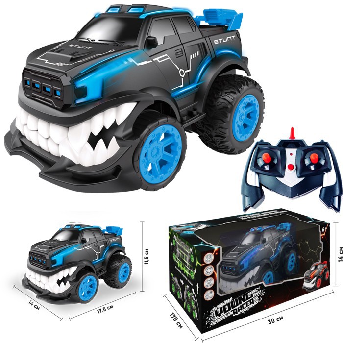 Машина на радиоуправлении Young Racer YS336-85J Зубастик синий в кор.