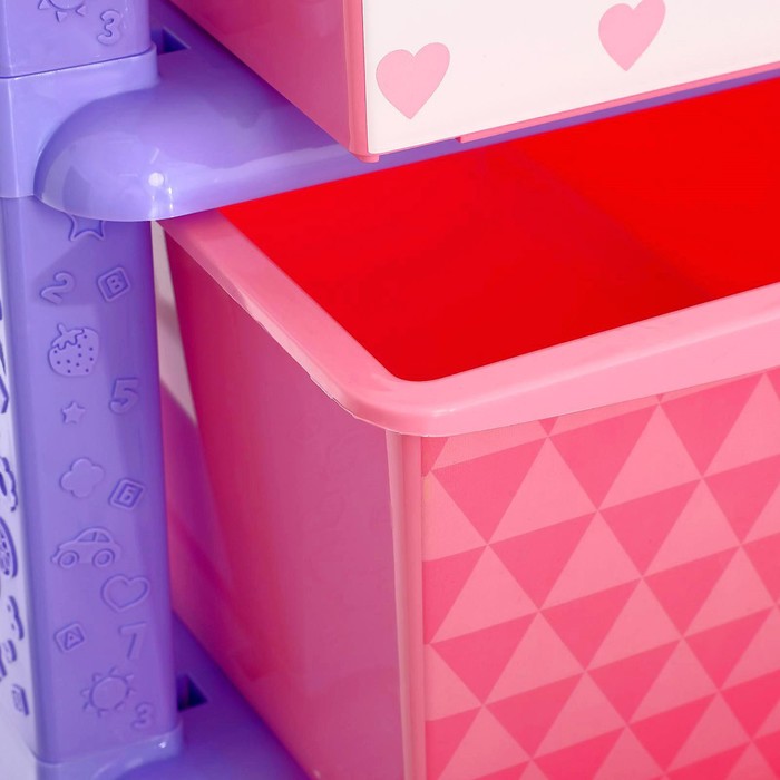 Система модульного хранения «Принцесса », 4 секции  цвет : фиолетово-розовый 6880928 (Фото 4)