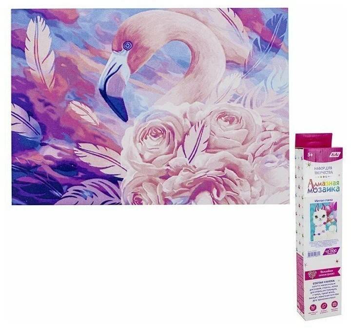 Набор ДТ Алмазная мозаика Розовый фламинго 30*40 см полная выкладка MOZ016 (Вид 1)