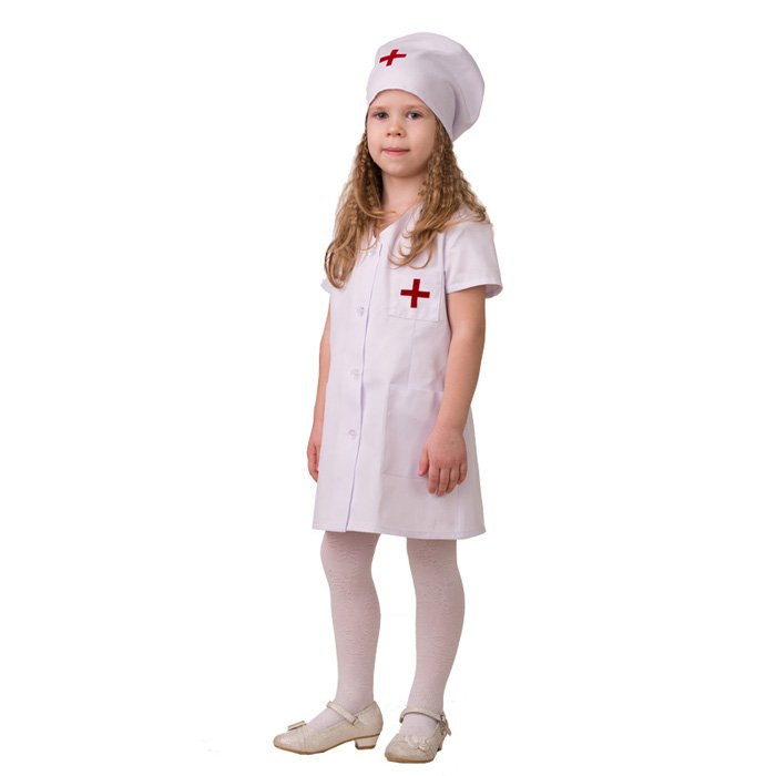5706 Изделие швейное для девочек Медсестра-1 ( Платье, шапочка)  р.104-52