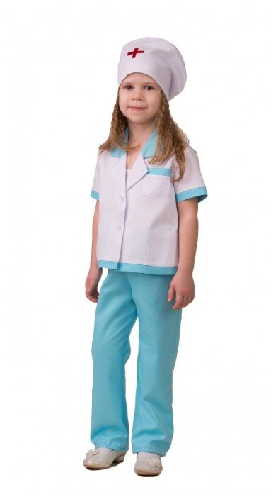 5706-1 Изделие швейное для девочек Медсестра-2 ( Блуза, брюки, шапочка)  р.110-56