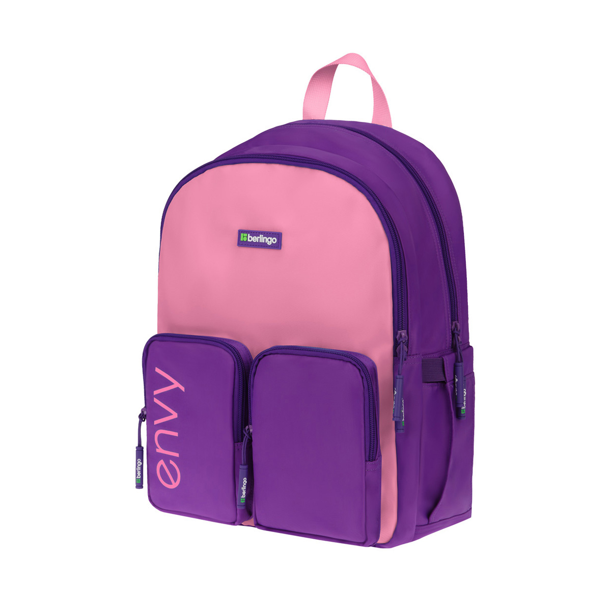 Рюкзак Berlingo Envy 2 отделения, 4 кармана, уплотненная спинка, 39*28*17см, розовый