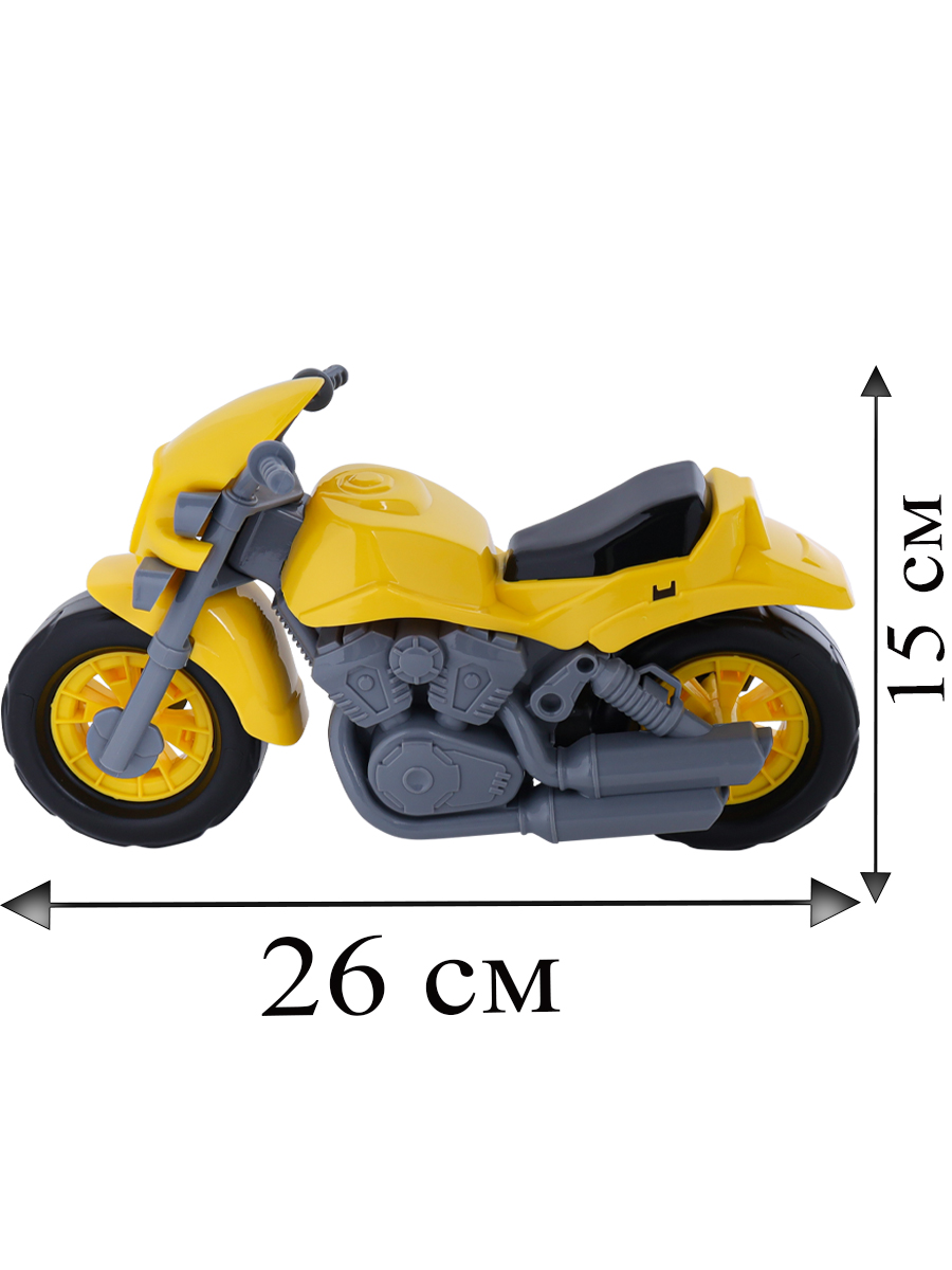 Мотоцикл Крузер Желтый И-3403 (Вид 3)