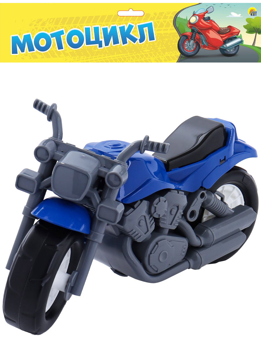 Мотоцикл Крузер Синий И-3402 (Вид 1)