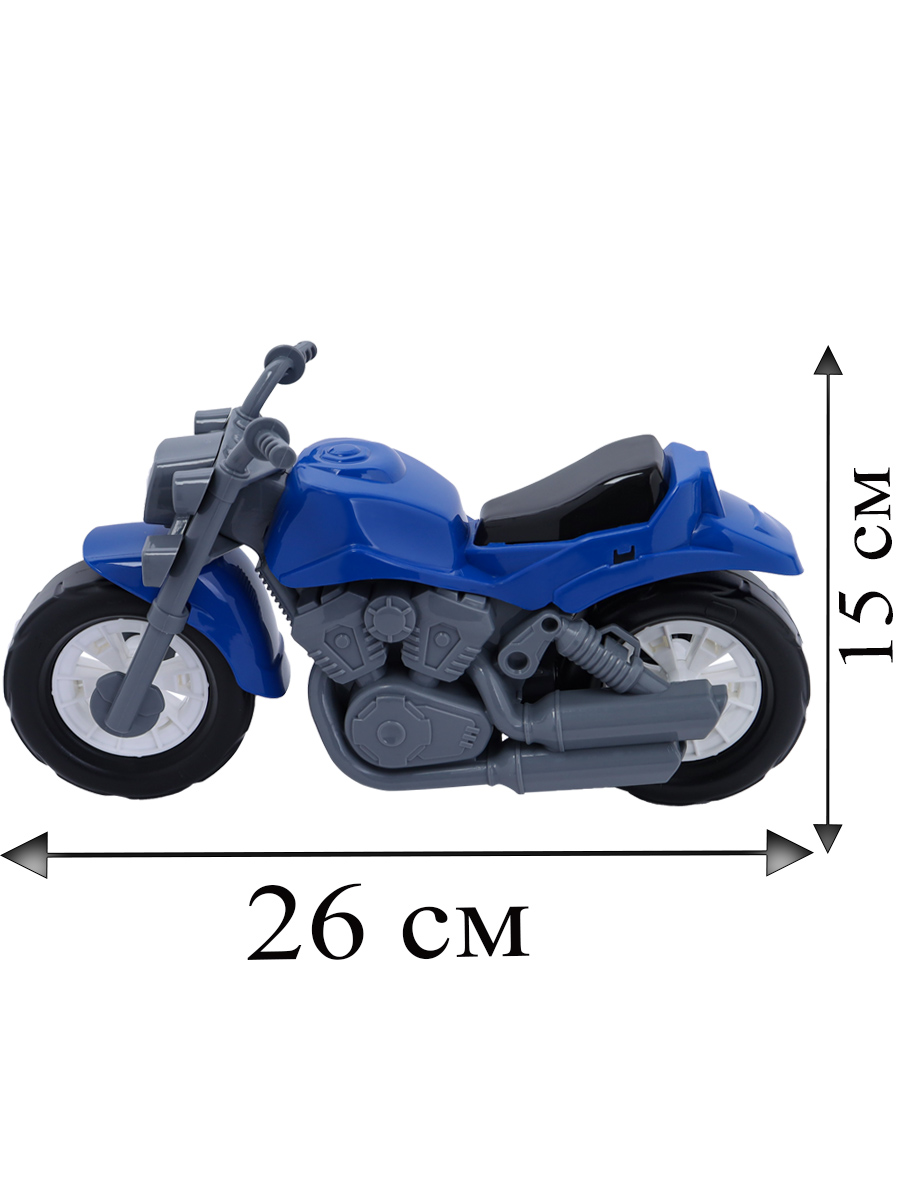 Мотоцикл Крузер Синий И-3402 (Вид 3)
