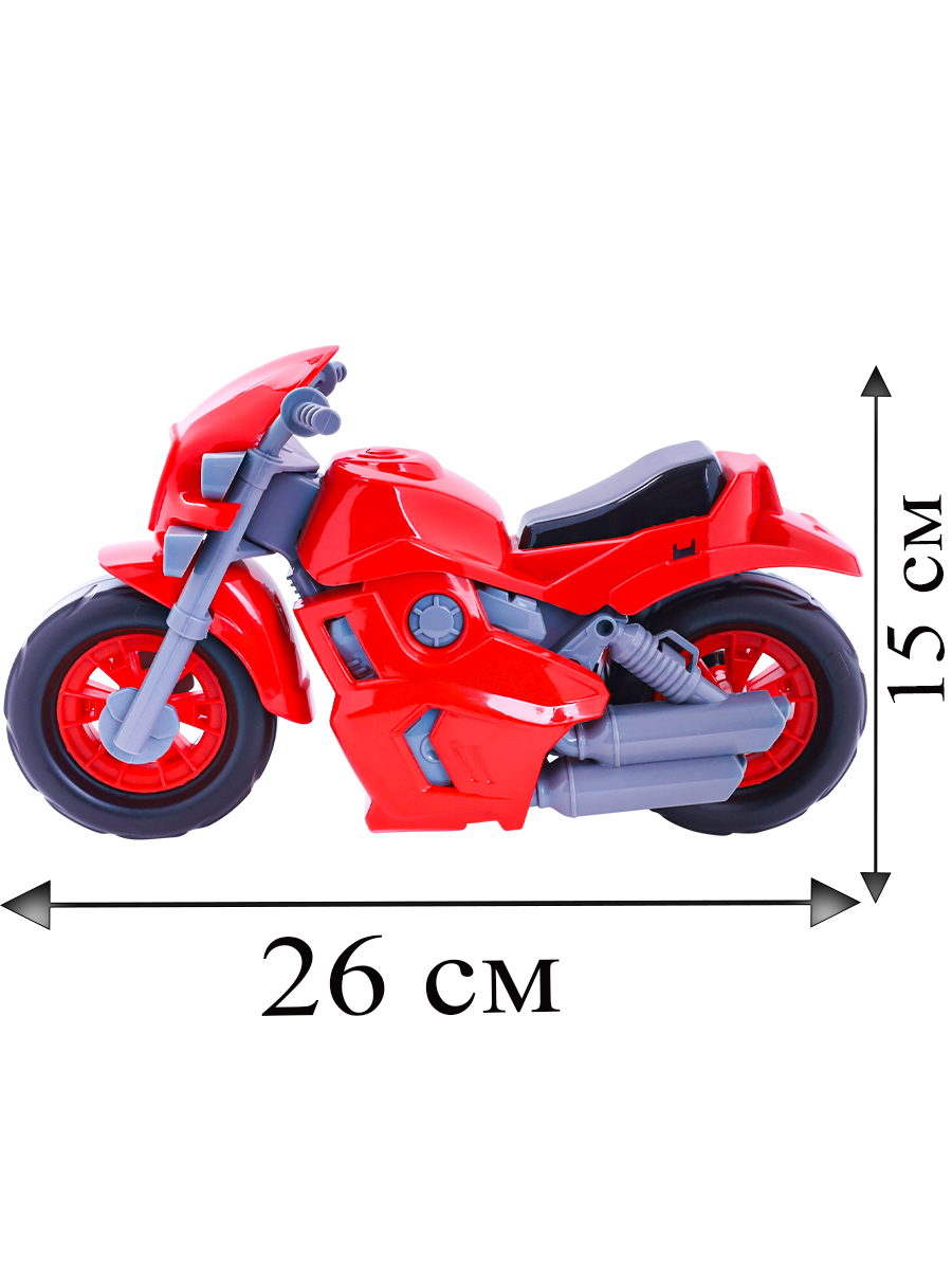 Мотоцикл Спорт красный И-3407 (Вид 3)