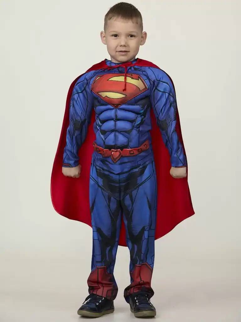 Карн. кост. Супермен с мускулами Warner Brothers р.110-56 /текстиль/Батик/
