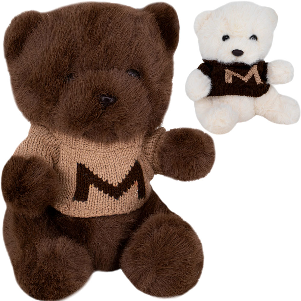 Мишка 25 см в кофте FG250327101C-1 цвет в ассортименте