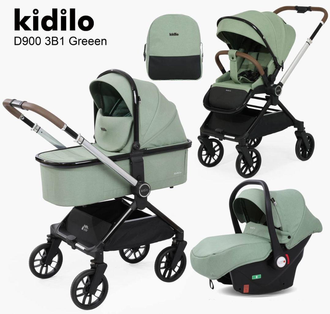Детская коляска,цвет в ассортименте  арт.D900   3в1   Kidilo (Вид 2)