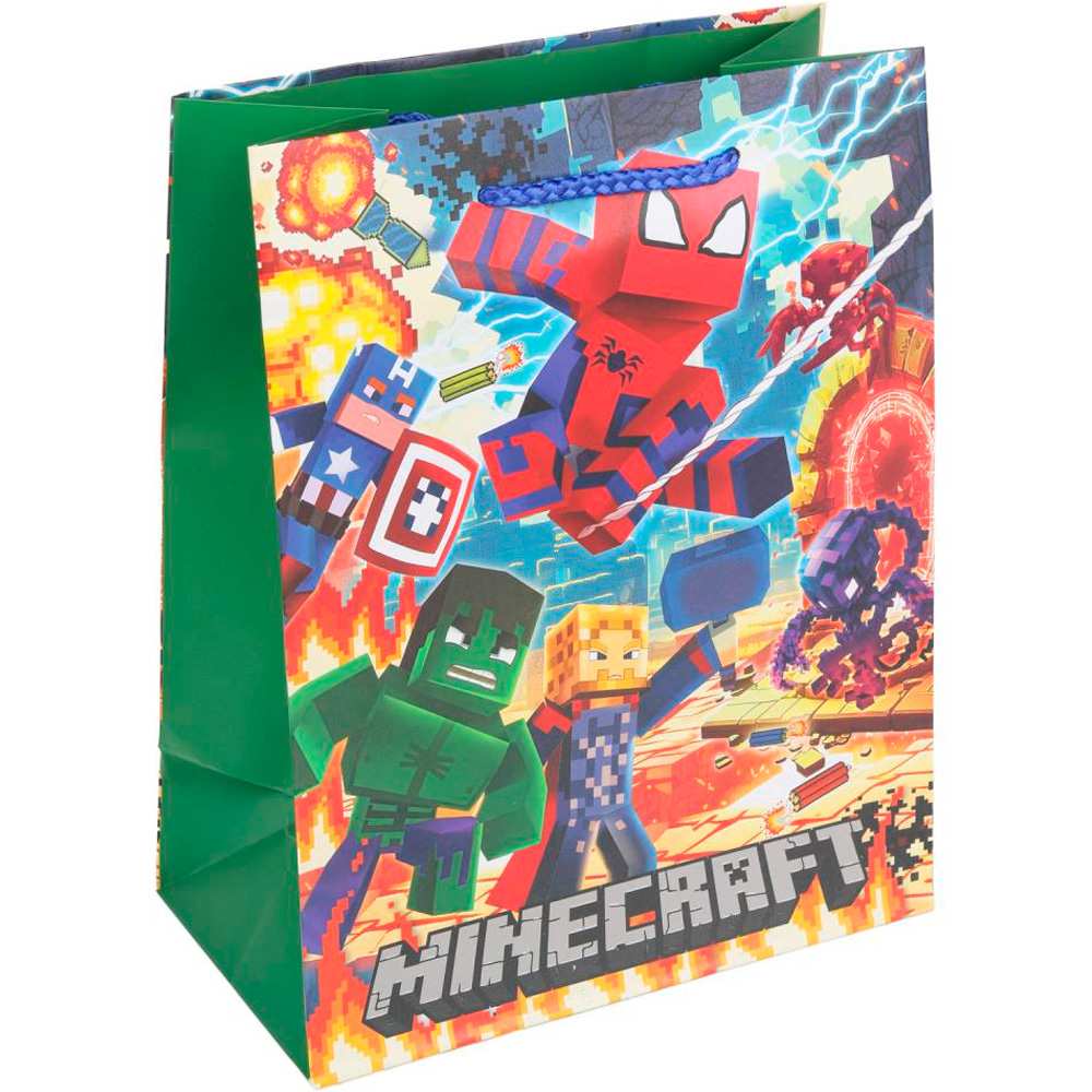 Пакет подарочный МАТОВЫЙ м,супергерои+пиксели,140 гр/м2 ЧУДО ПРАЗДНИК PM-132565-MR (Вид 2)