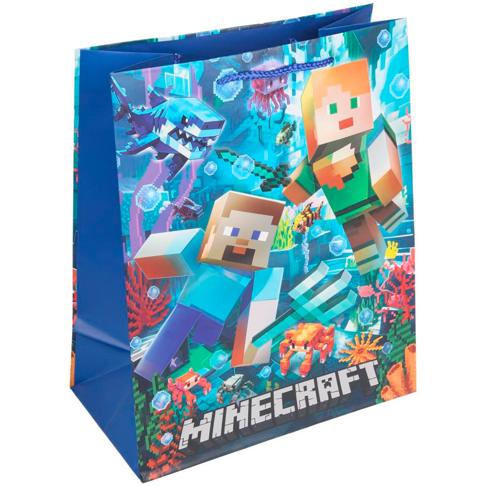 Пакет подарочный МАТОВЫЙ м,пиксели в море,140 гр/м2 ЧУДО ПРАЗДНИК PM-132593-MN (Вид 2)