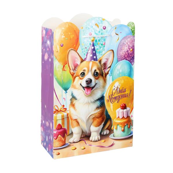 Пакет подарочный ml,корги вырубка,190 гр/м2 ЧУДО ПРАЗДНИК PML-130110-CG
