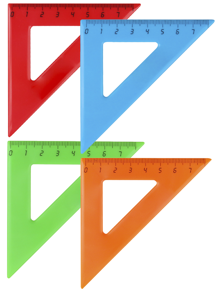 Треугольник ЦВЕТНОЕ АССОРТИ (Л-6201) 7 см 45гр. (Вид 1)