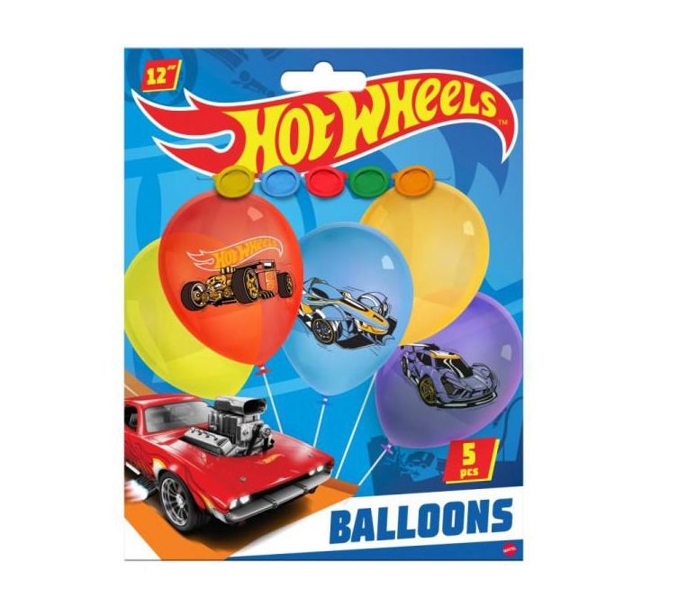 Латексные шары - набор 5 шт шары латекс цветное хот вилс ЧУДО ПРАЗДНИК LBC-110178-HW (600)