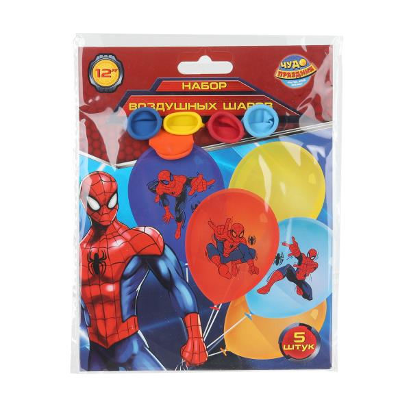 Латексные шары - набор 5 шт шары латекс цветное спайдермен ЧУДО ПРАЗДНИК LBC-110254-S