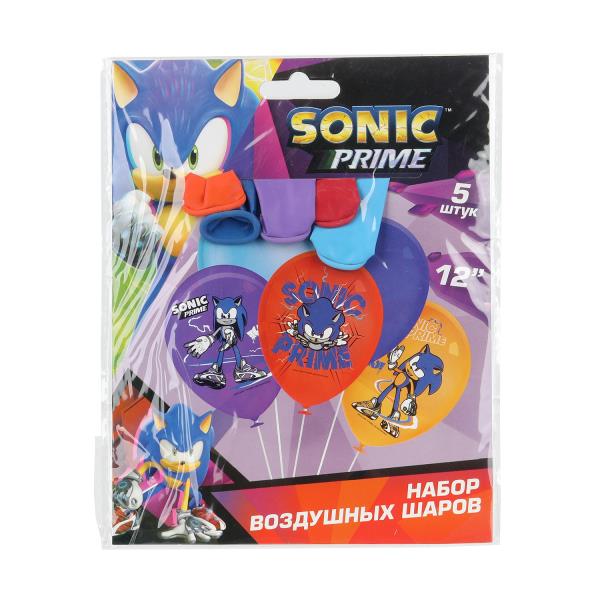 Латексные шары - набор 5 шт шары латекс Соник,  (30 см) набор 5 шт ЧУДО ПРАЗДНИК LBC-117638-SN (600)