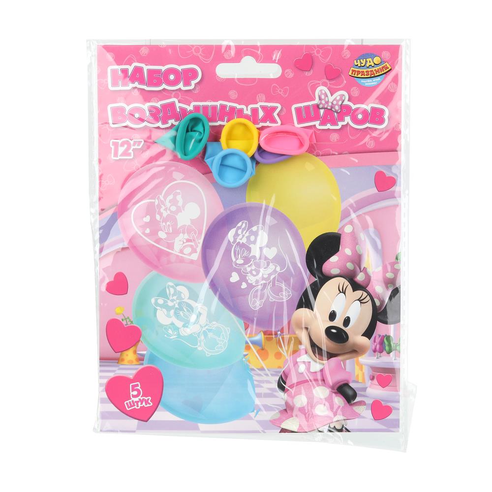 Латексные шары - набор 5 шт шары латекс монохром минни маус ЧУДО ПРАЗДНИК LBM-110167-MM