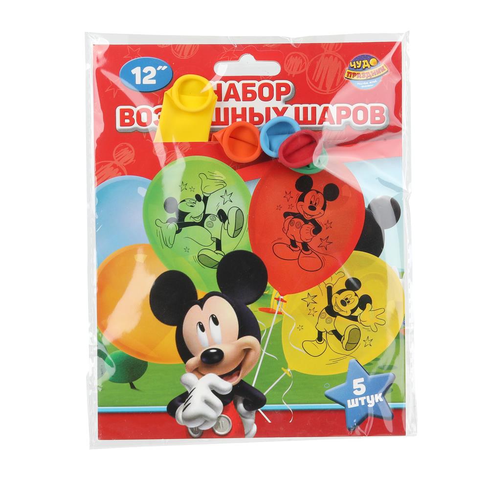 Латексные шары - набор 5 шт шары латекс монохром микки маус ЧУДО ПРАЗДНИК LBM-110169-MK