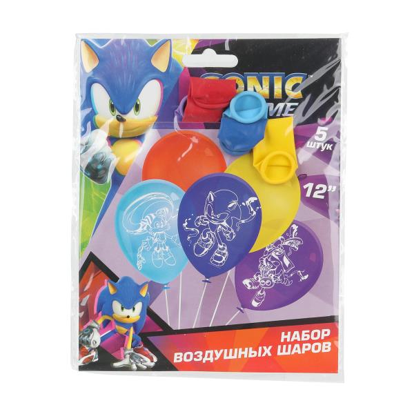 Латексные шары - набор 5 шт шары латекс Соник, (30 см) набор 5 шт ЧУДО ПРАЗДНИК LBM-117637-SN (600)