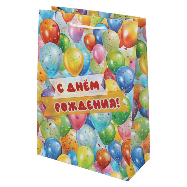 Пакет подарочный МАТОВЫЙ мl шары,140 гр/м2 ЧУДО ПРАЗДНИК PML-123172-BLN