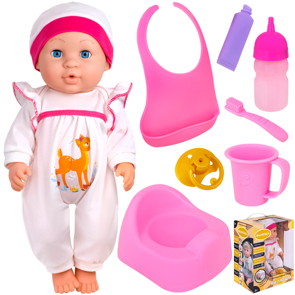Пупс 324003-8 Валюша 35 см с аксесс. в кор.