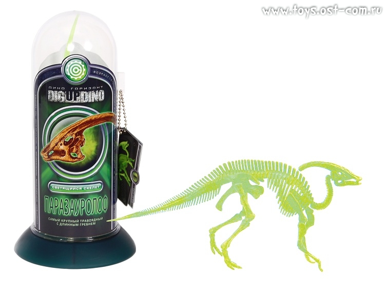 Дино Горизонт: Паразауролоф (Светящийся скелет -  венценосного динозавра)