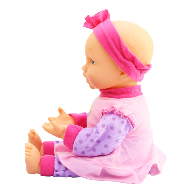 Интерактивная кукла-младенец  DollyToy Весёлые прятки (32 см, датчик света, закрывает лицо, смеётс (Вид 1)
