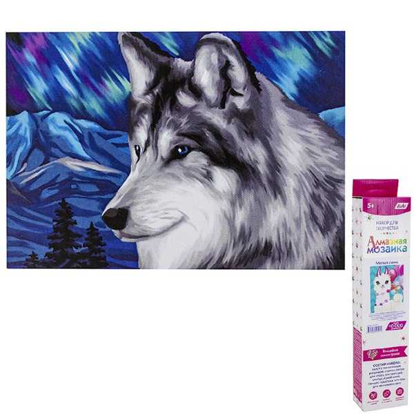 Набор ДТ Алмазная мозаика Полярный волк 30*40 см полная выкладка MOZ013