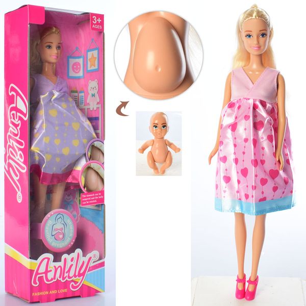 Кукла 99222 Anlily беременная с аксесс., в кор.