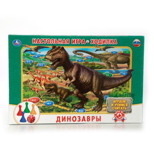 Настольная игра-ходилка Динозавры. в кор. Умные игры в кор.20шт