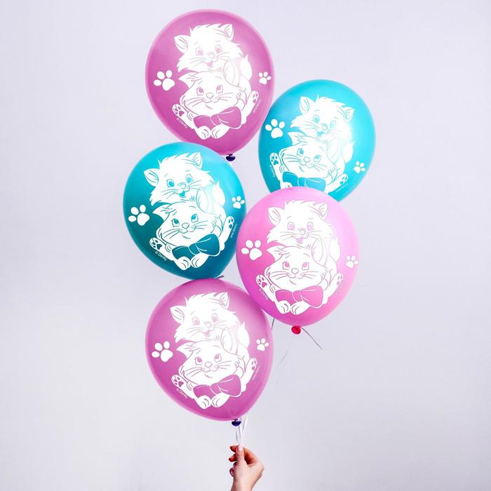 Воздушные шары С днем рождения Кошечка Мари с братиком (набор 5 шт)   5798022