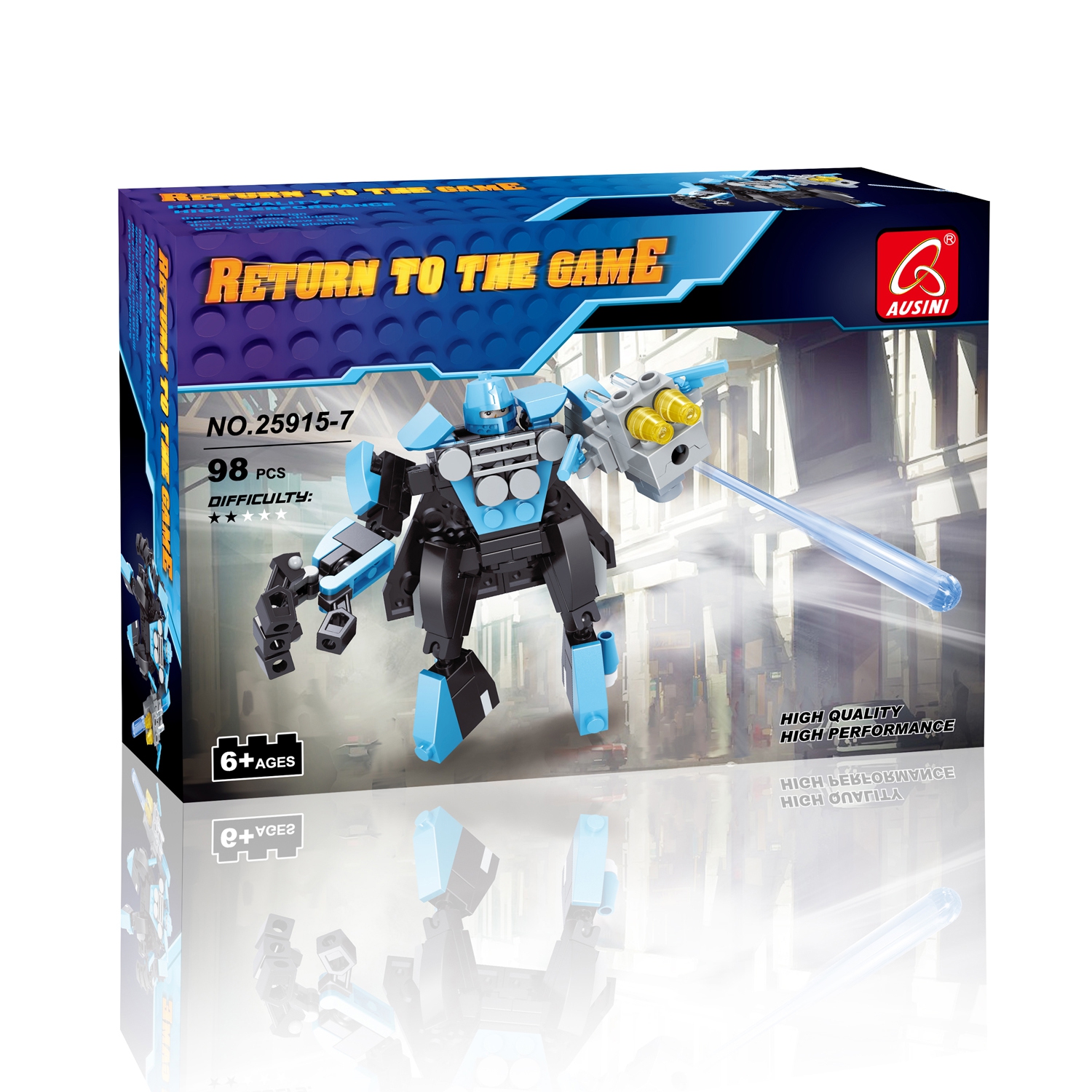 Конструктор AUSINI Космический рыцарь: Голубой робот (98 дет.) (10702070/260820/0202323/1, КИТАЙ)