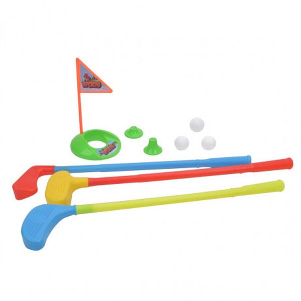 Набор для гольфа 3 клюшки, 3 мяча и лунка