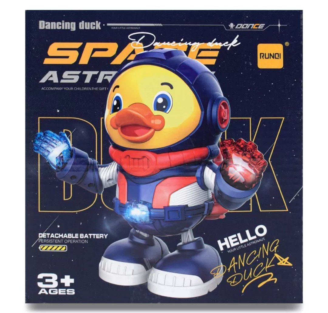 Утенок астронавт на батарейках арт.RS-9034C