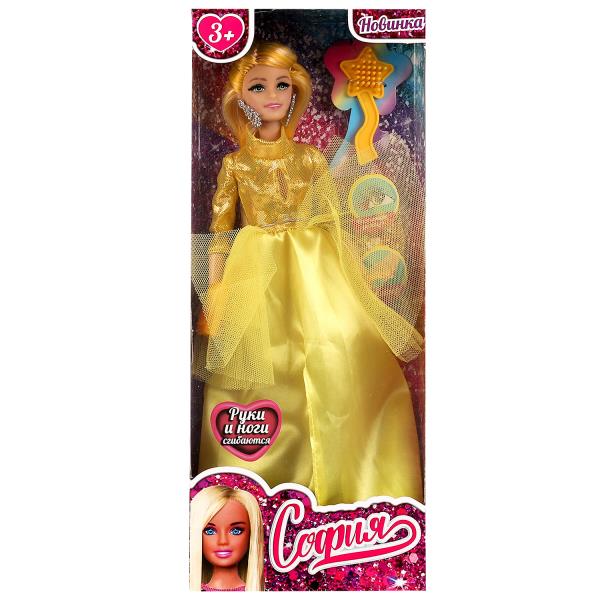 Кукла 29 см София, руки и ноги сгиб, ресницы, маникюр, акс, кор КАРАПУЗ 66001-BF20-S-BB