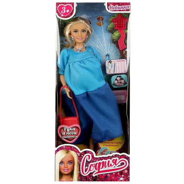 Кукла 29 см София беременная тройней, руки и ноги сгиб, акс, кор КАРАПУЗ 66001B3-BF7-S-BB