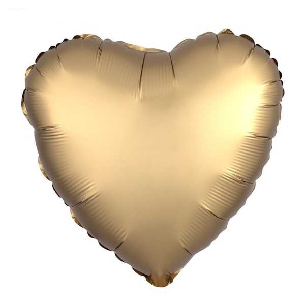 Шар фольгированный 19 сердце, цвет золотой, мистик 751701