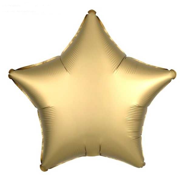 Шар фольгированный 10 Звезда, матовый, цвет желтый 3844944       (Вид 1)