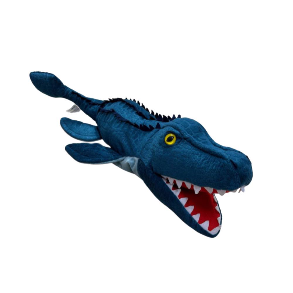 Мягкая игрушка Динозавр на руку синий (Вид 1)