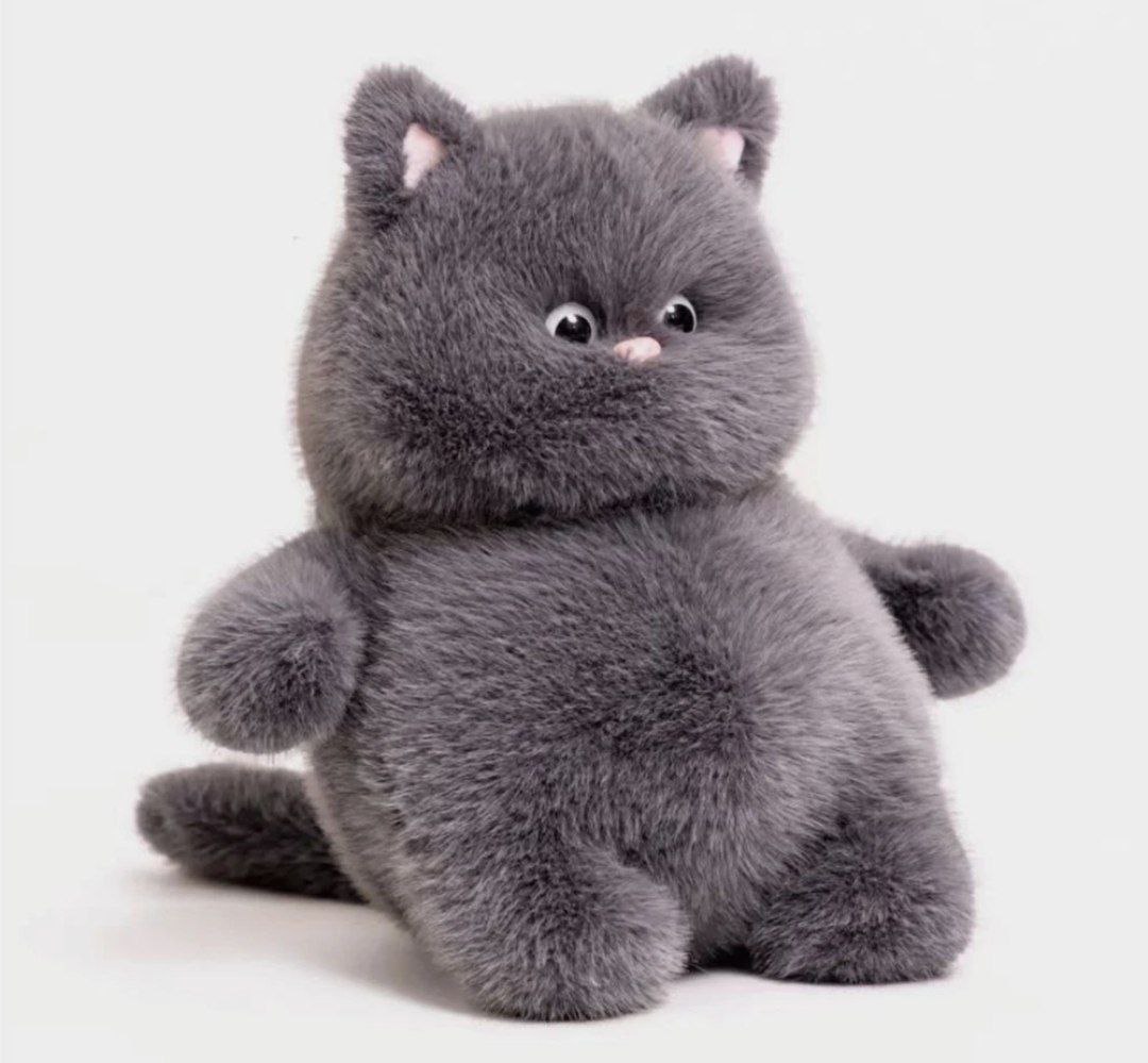 Мягкая игрушка кошечка,цвет графитовый  ,45 см