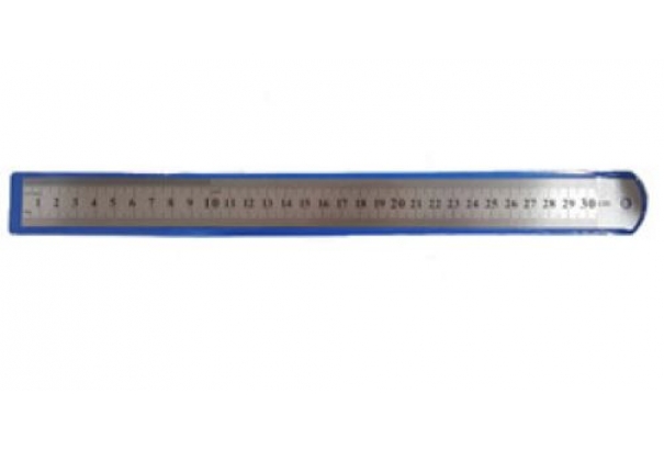 TMProfitЛинейка стальная (Л-6763) 30 см, толщина 0,3 мм, в пвх чехле, кратно 20