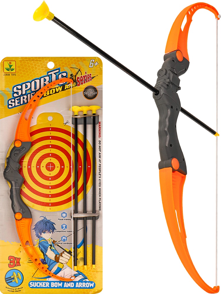 Лук (62х26х4 см) (стрелы на присосках 3шт., в блист.) ( Арт.Y5137082)