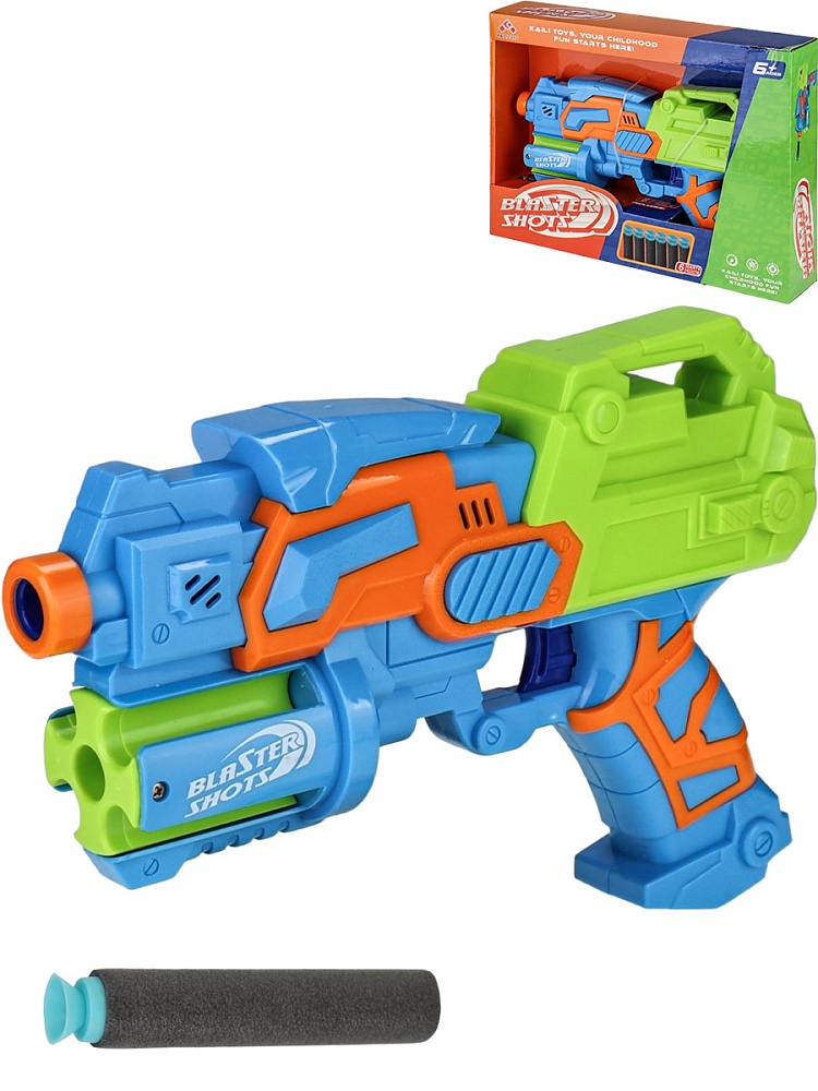 Бластер с софт-патронами (6 патронов), 29х5,5х22см (арт. 2414593)